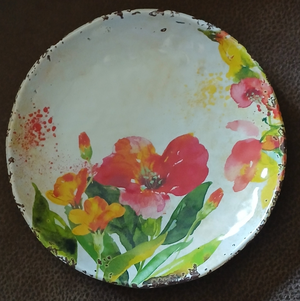 Supreme Housewares 6 Inch Tropical Hibiscus Appetizer Plate
